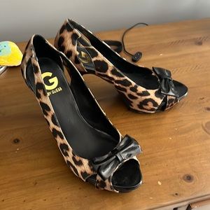 G by Guess cheetah High Heels
